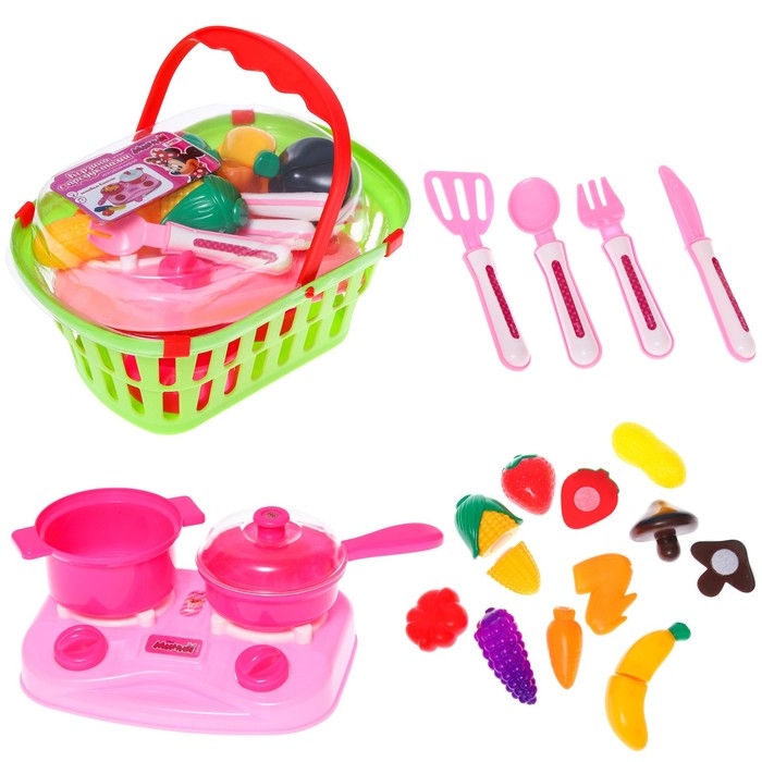 Игровой набор «Корзина с продуктами», Минни Маус Игровой набор «Корзина с продуктами», Минни Маус