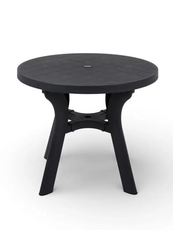 Стол садовый &laquo;Атлант&raquo;, 80&times;80&times;76.5 см, круглый, пластиковый, цвет графитовый