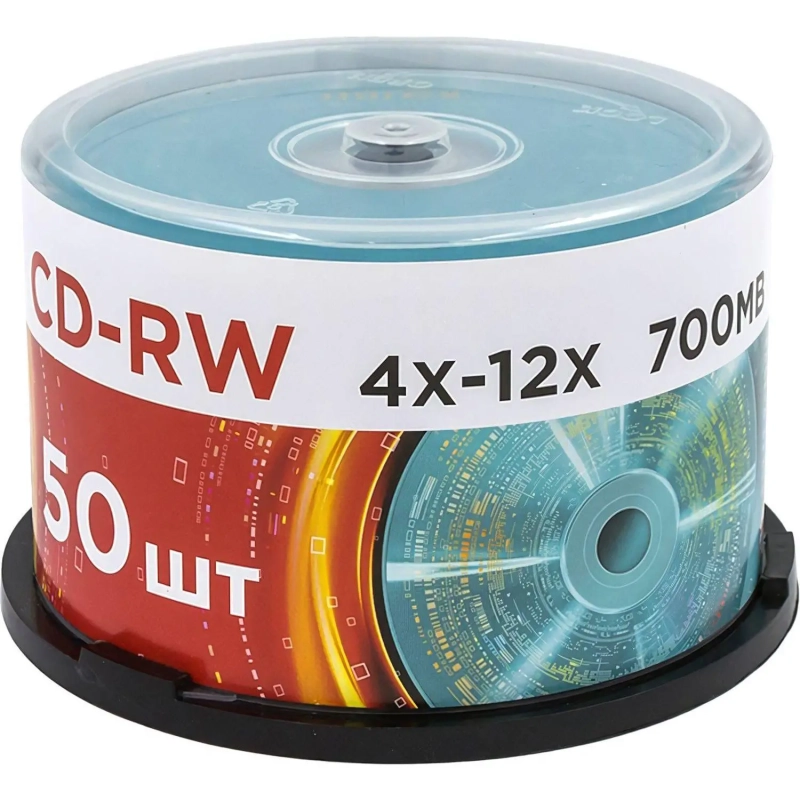 Носители информации CD-RW Mirex 700Mb/12х/Cake 50шт/уп 50/300(UL121002A8B)