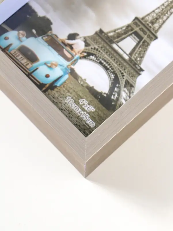 Фоторамка пластик 10х15 см "Ламберто" серебро с белым 16х11х3,5 см