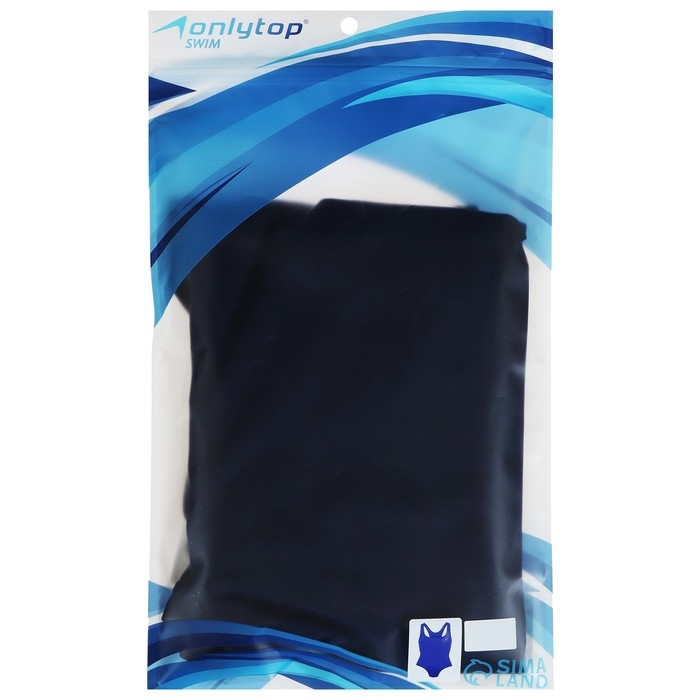 Купальник слитный ONLYTOP, спортивный, р. 48, цвет синий Купальник слитный ONLYTOP, спортивный, р. 48, цвет синий