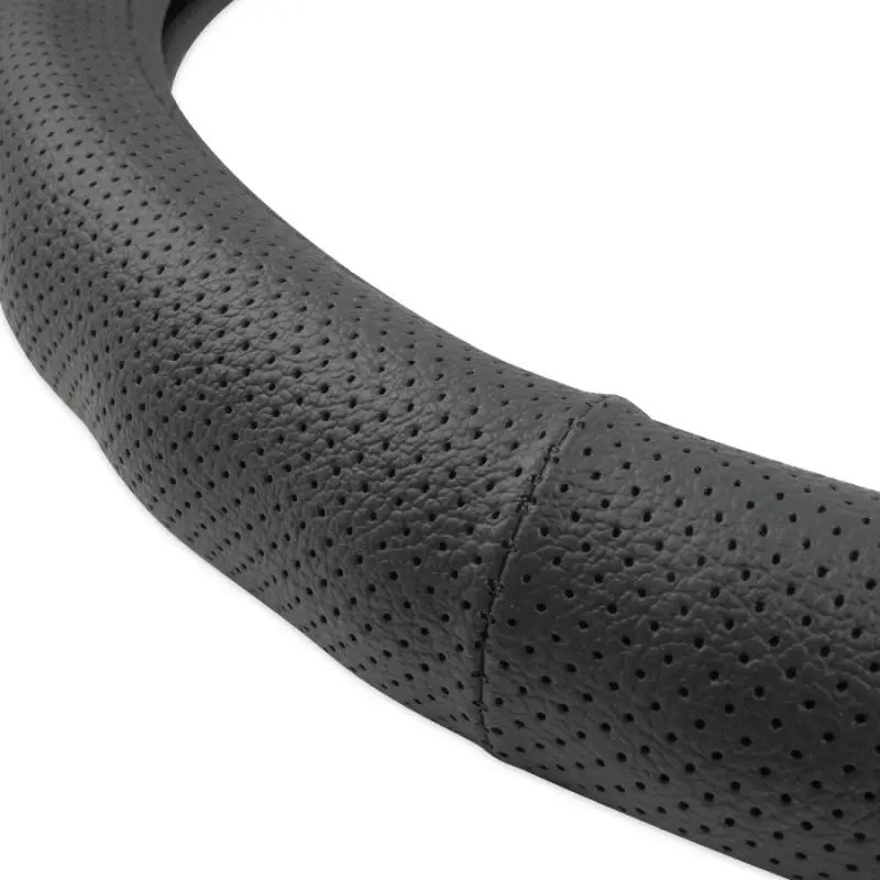 Оплетка на руль (нат. кожа) AVS GL-296M-B (размер M, черный) - Серия "Classic"