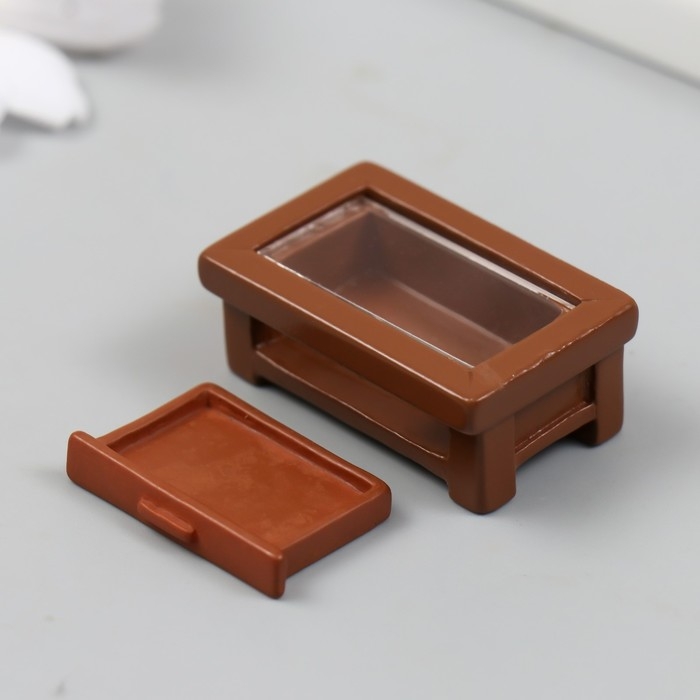 Декор для творчества полистоун Декор для творчества полистоун "Журнальный столик" 4х1,6 см