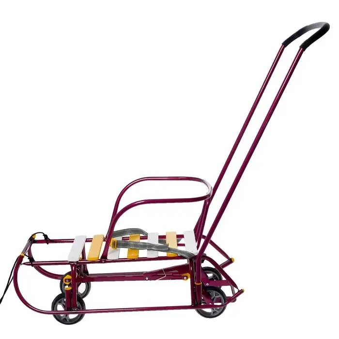 Санки «Тимка 6 универсал», амарантовый лак Санки «Тимка 6 универсал», амарантовый лак