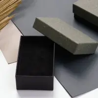 Коробочка подарочная под набор «Лофт»,5×8 см, серая, вставка чёрная