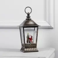 Светодиодная фигура &laquo;Фонарь с Дедом Морозом&raquo; 12&times;24&times;12 см, пластик, от батареек ААх3, USB, свечение тёплое белое