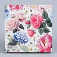 Коробка для печенья, кондитерская упаковка с пластиковой крышкой, «Для тебя», 10.5 х 10.5 х 3 см