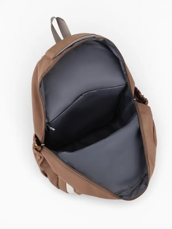 Рюкзак 31*14*44 см, 2 отд. 3 н/карм+пенал, Комби корич/бел