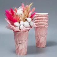 Стакан для цветов влагостойкий &laquo;Перья&raquo;, 400 мл