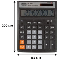 Калькулятор настольный ПОЛН/Р Attache AF-777,12р,дв.пит,200x155мм, черный