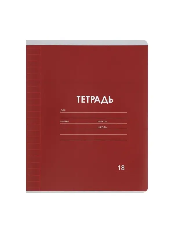 Тетради 10 штук, 18 листов в линейку Calligrata &laquo;Однотонная Классика. Эконом&raquo;, серые листы, МИКС