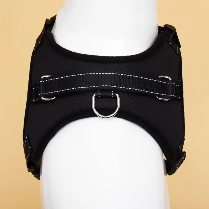 Шлейка К7, размер L, ОГ 64-86 см, вес 18-27.5 кг, мягкая, светоотражающая, чёрная