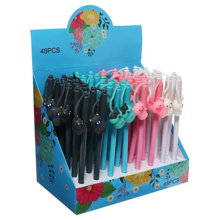 Ручка - прикол с подвеской Calligrata «Зверушка», гелевая, МИКС