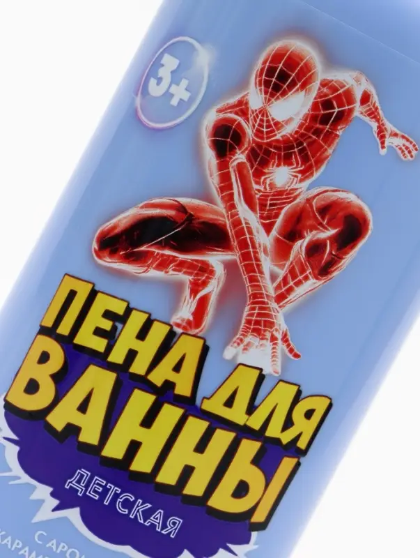 Детская пена для ванны, аромат сладкая паутинка, 300 мл, Супергерой Детская пена для ванны, аромат сладкая паутинка, 300 мл, Супергерой