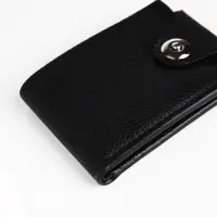 Портмоне мужское, на магните, 3 отделения, чёрное