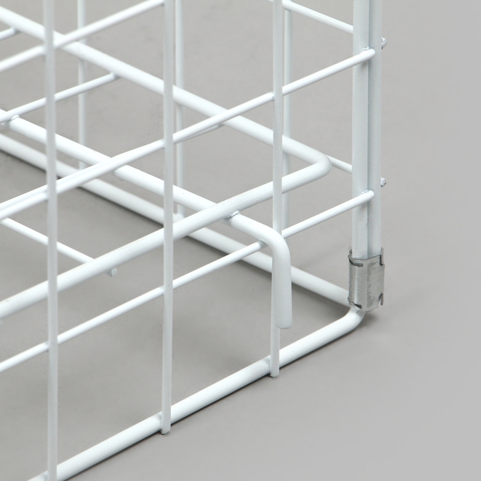 Корзина-накопитель складная, на колесах, 1 полка, 60×60×80 см, цвет белый Корзина-накопитель складная, на колесах, 1 полка, 60×60×80 см, цвет белый