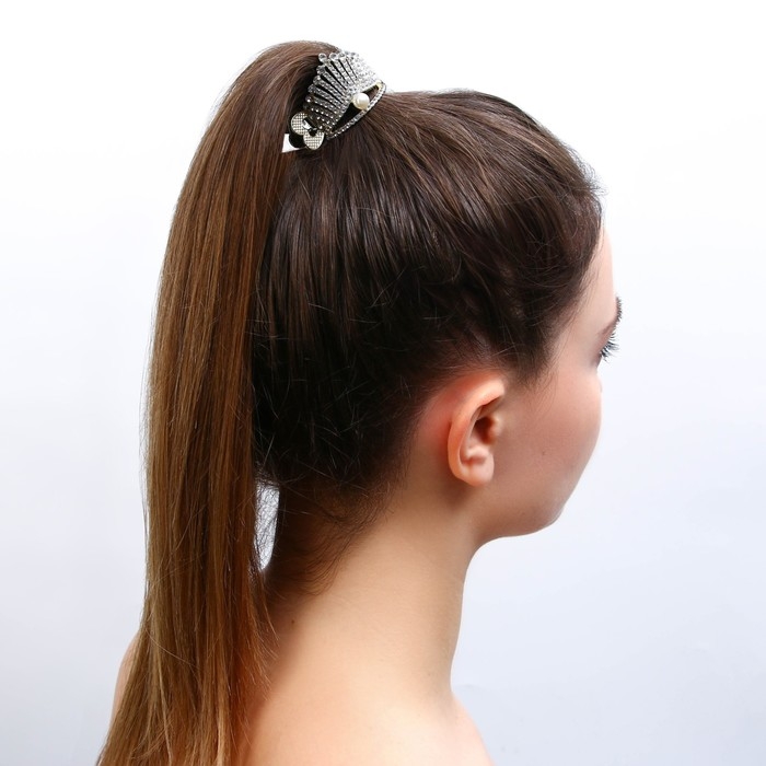 Зажим для волос со стразами «Будь ярче всех», 3,5 х 4,5 х 2.5 см Зажим для волос со стразами «Будь ярче всех», 3,5 х 4,5 х 2.5 см