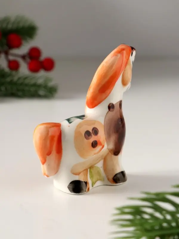 Сувенир Конь с гривой, 8х7,5 см, гжель, цвет Сувенир Конь с гривой, 8х7,5 см, гжель, цвет