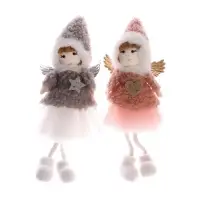 Елочная игрушка мягкая &laquo;Кукла&raquo;, на подвесе, цвет МИКС