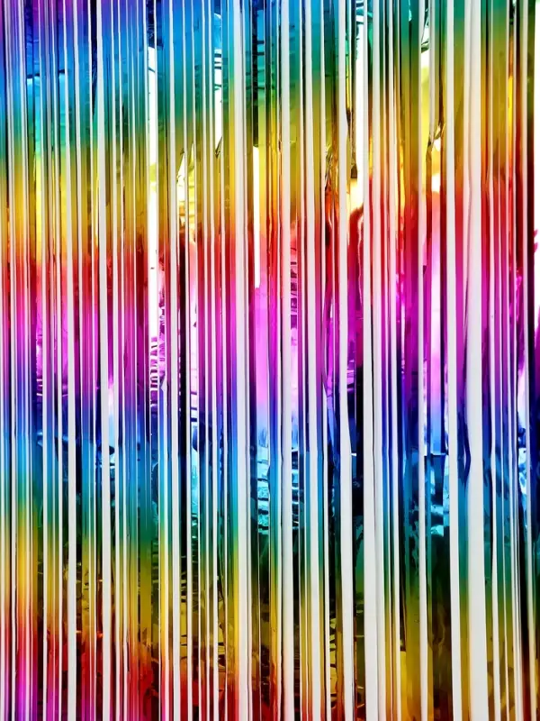 Фотозона-занавес &laquo;Дождик&raquo; радужный, градиент, 100&times;200 см