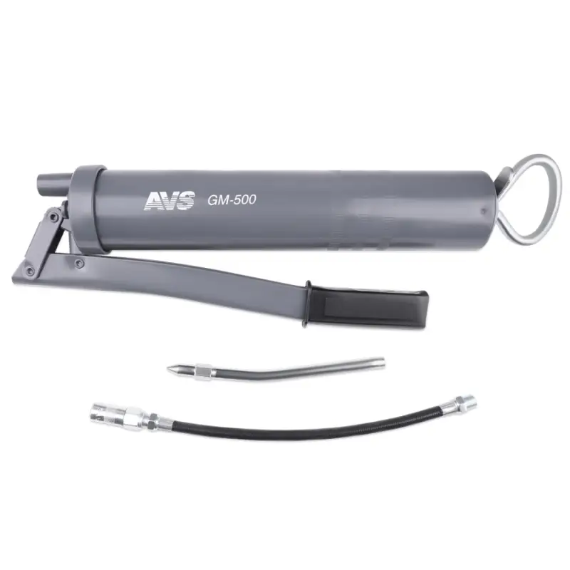 Шприц рычажно-плунжерный 500 мл (гибкий шланг, трубка) под тубу AVS GM-500