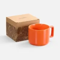 Чашка Jumbo в коробке матовая, оранжевая