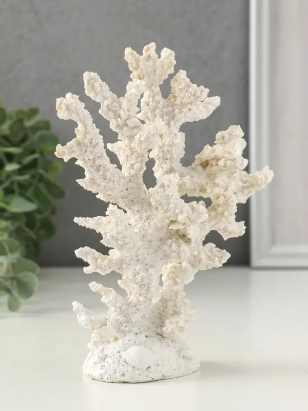 Сувенир полистоун "Коралл белый" 14,5х5,5х17,5 см