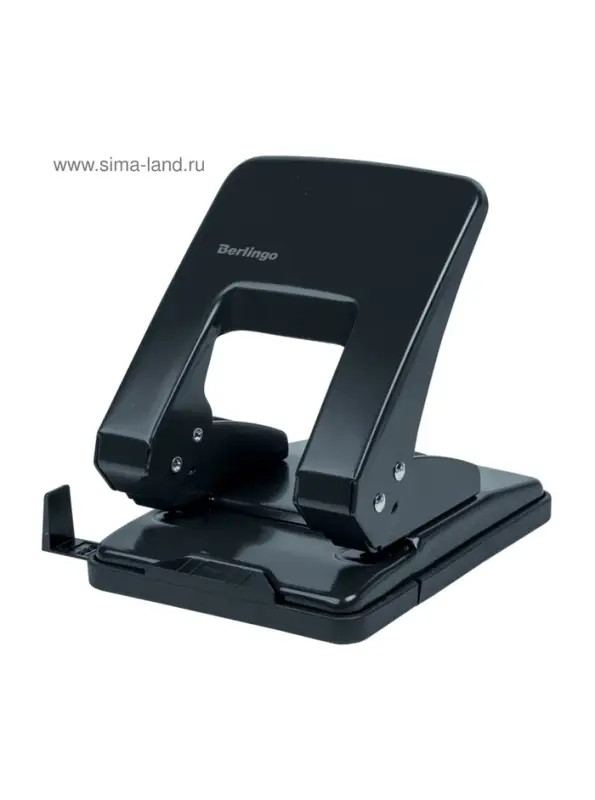 Дырокол металлический 40 листов, Berlingo, с линейкой, чёрный