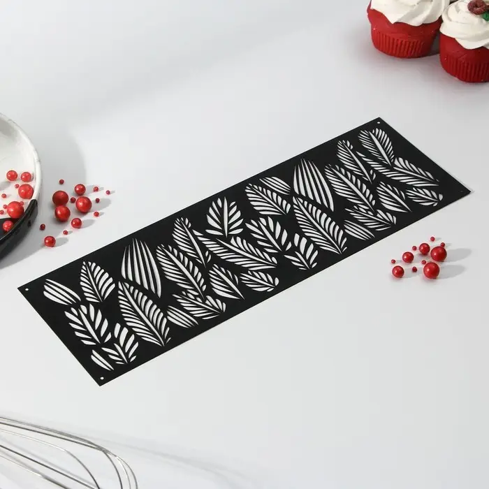 Трафарет для торта «Листья», 32×10 см