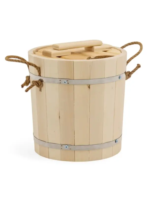 Запарник - ведро для бани и сауны, 13 л, липа, пластиковая вставка, с крышкой, &laquo;Добропаровъ&raquo;