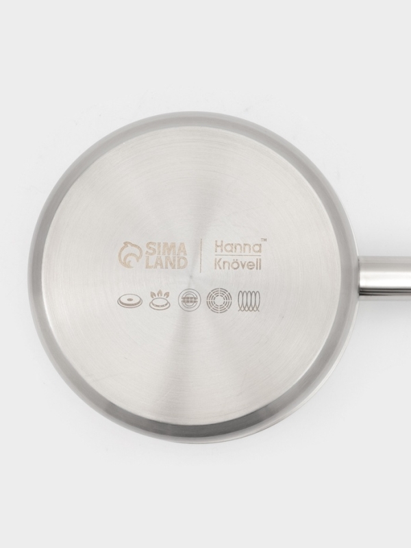 Ковш 2 л, d=16, h=10 см, с крышкой, толщина стенки 0,8 мм, индукция Ковш 2 л, d=16, h=10 см, с крышкой, толщина стенки 0,8 мм, индукция