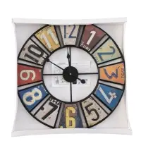 Часы настенные интерьерные &laquo;Номера&raquo;, серия: Лофт, дерево, металл, бесшумные, плавный ход, d=50 см, от батарейки 1&times;АА