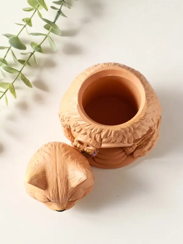 Шкатулка для украшений с крышкой «Кот Теремок», 15×10 см, гипс, рыжий Шкатулка для украшений с крышкой «Кот Теремок», 15×10 см, гипс, рыжий