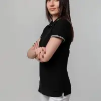 Рубашка поло женская Virma Stripes Lady, черная, размер S