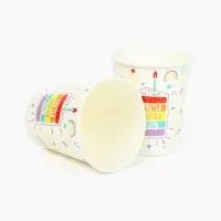 Стакан одноразовый бумажный «Счастья, веселья, удачи», 250 мл