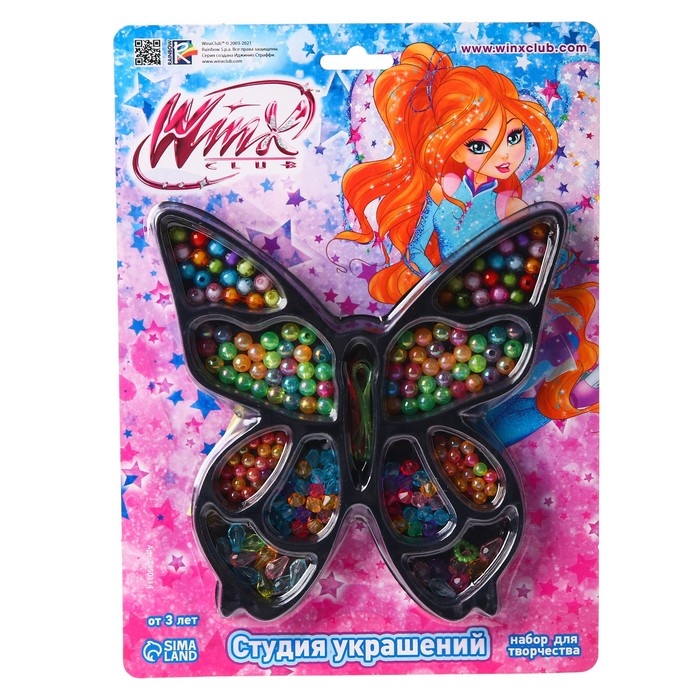 Набор для творчества «Студия украшений» на блистере WINX, 10 видов бусин Набор для творчества «Студия украшений» на блистере WINX, 10 видов бусин