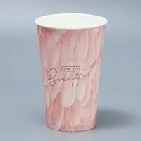 Стакан для цветов влагостойкий &laquo;Перья&raquo;, 400 мл