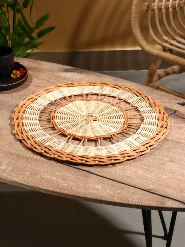 Подставка под горячее, 39х39х1 см, ротанг Подставка под горячее, 39х39х1 см, ротанг