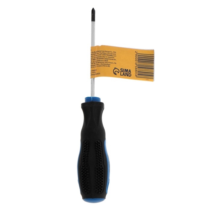 Отвертка крестовая ТУНДРА, сатин, магнит, двухкомпонентная рукоятка, PH0 х 75 мм Отвертка крестовая ТУНДРА, сатин, магнит, двухкомпонентная рукоятка, PH0 х 75 мм