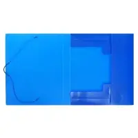 Папка на резинке А5, 500 мкм, Calligrata, корешок 30 мм, тиснение &laquo;песок&raquo;, синяя