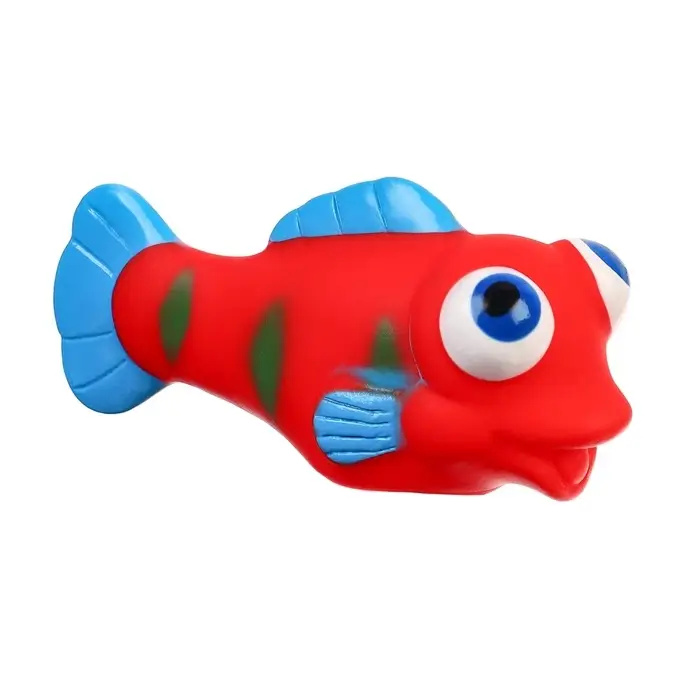 Резиновые игрушки для ванны Крошка Я &laquo;Рыбки лупоглазики&raquo;, 12 см, с пищалкой, в наборе 6 шт.