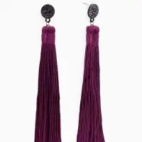 Серьги &laquo;Кисти&raquo; гармония, фиолетовые, L кисти 8.5 см