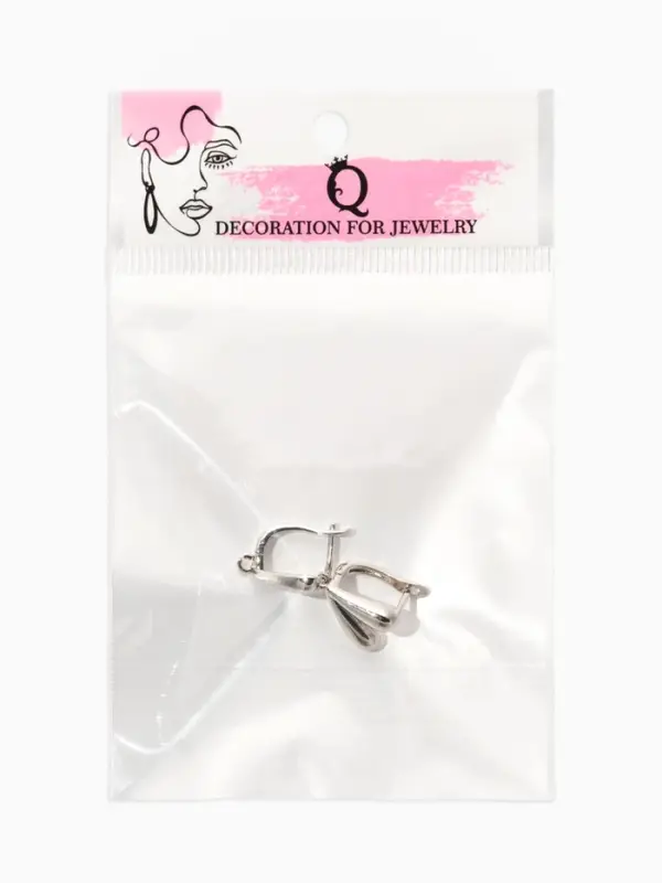 Швензы с английской застежкой "Сердце тренд", цвет серебро (1 пара)