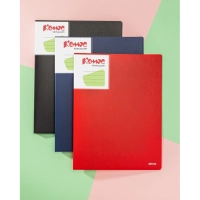 Папка на 2-х кольцах Комус Шелк 25мм красная