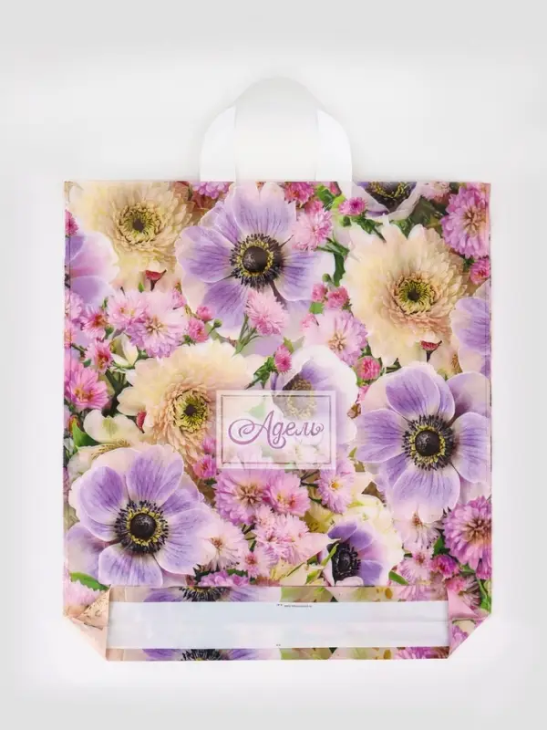 Пакет подарочный &laquo;Адель&raquo;, полиэтиленовый с петлевой ручкой, 38&times;42 см, 40 мкм