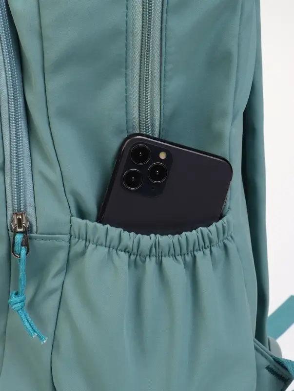 Рюкзак школьный на молнии, с карманами, с принтом, размер 30&times;13&times;44 см, зелёный