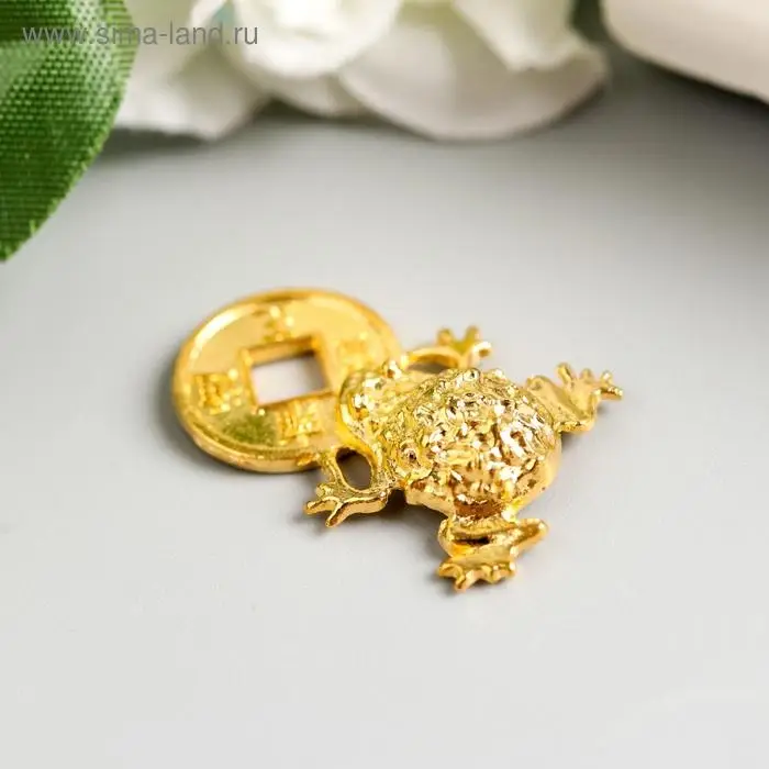 Кошельковая мелочь Кошельковая мелочь "Жаба с монетой"1,5х2,5х0,3 см