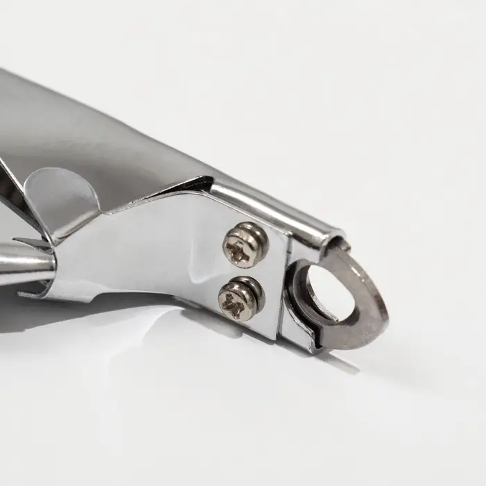 Когтерез-гильотина, 12&times;7.5&times;1.4 см, с прорезиненными ручками, эконом, цвет МИКС