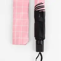 Зонт механический &laquo;Крупная клетка&raquo;, эпонж, 4 сложения, 8 спиц, R=48/55 см, d=96 см, МИКС