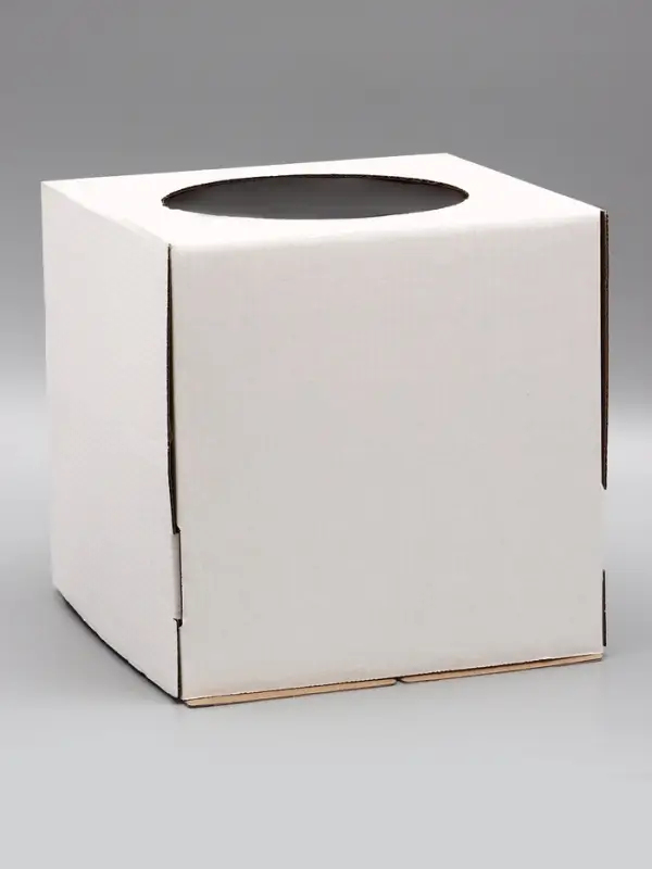 Коробка под торт с окном, белая, 30&times;30&times;30 см